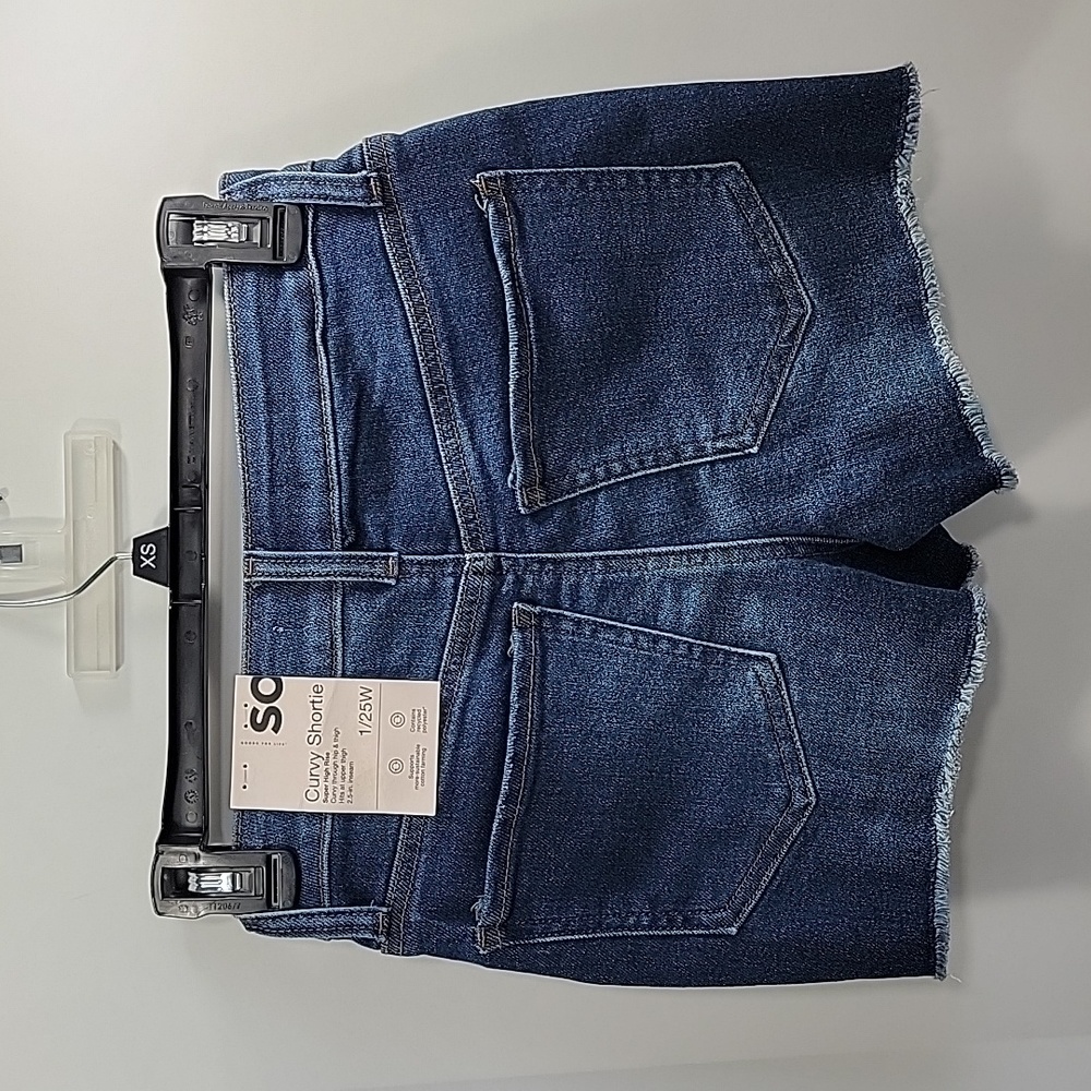 Junior's Super High Rise Curvy Shortie Shorts - 1/25W